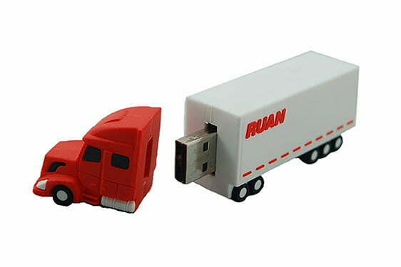 Clé USB american truck publicitaire création sur mesure en PVC personnalisation logo